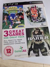 PS3 Video Game Triple Pack Rare Cardboard Bundle