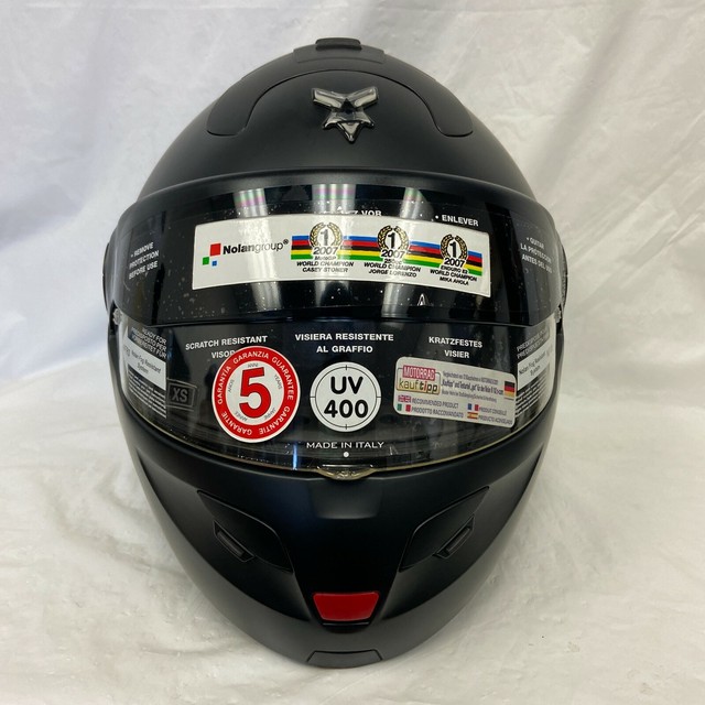 Nolan N102 Solid Flip up Modular Motorcycle Helmet Flat Black XSmall XS for  sale online | eBay