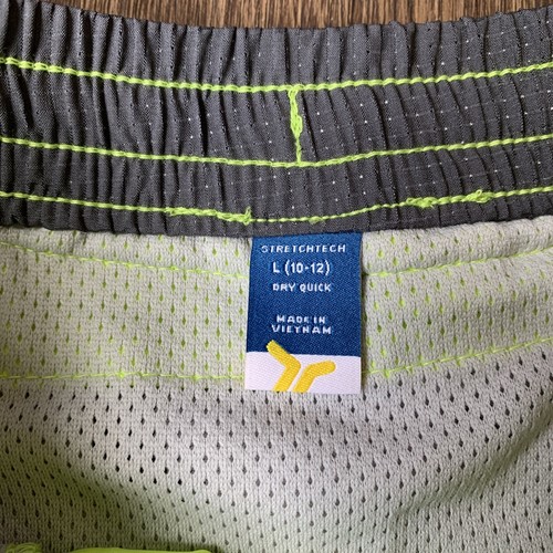 Old Navy Boys Large 10-12 Trail Shorts Neon Lemon Lime Stretch Tech Dry Quick - Picture 3 of 8