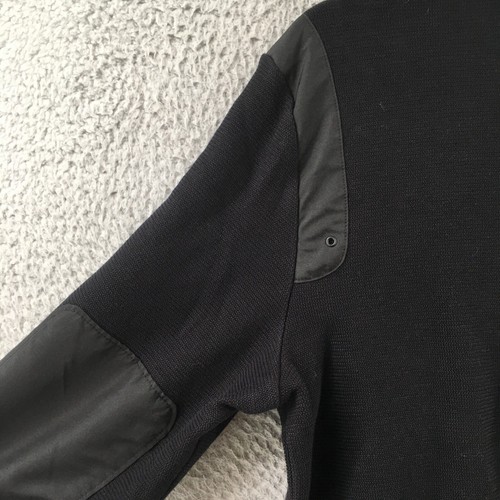Calvin Klein Sweatshirt Mens Medium Solid Black Mock Neck Long Sleeves Pullover - Picture 11 of 15