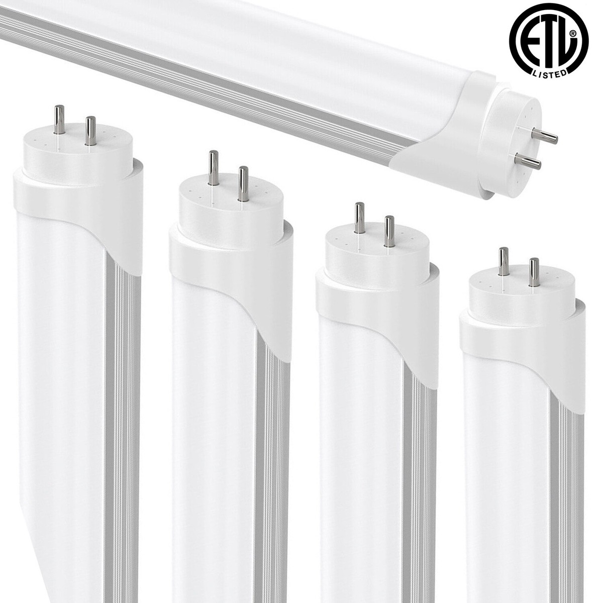 JESLED 28W 4FT LED Tube Light Bulbs – G13 Bi-Pin – T8 T10 T12 Replacement – Daylight 5000K-6500K – 50-Pack