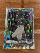 2021 Bowman Draft Chrome Reginald Preciado Black White RayWave Refractor NRMT+