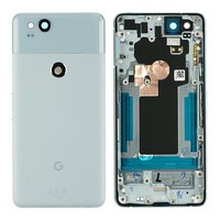Google Pixel 2 Back RüCk GehäUse Cover Akku Deckel Glas Linse Abdeckung, Blau
