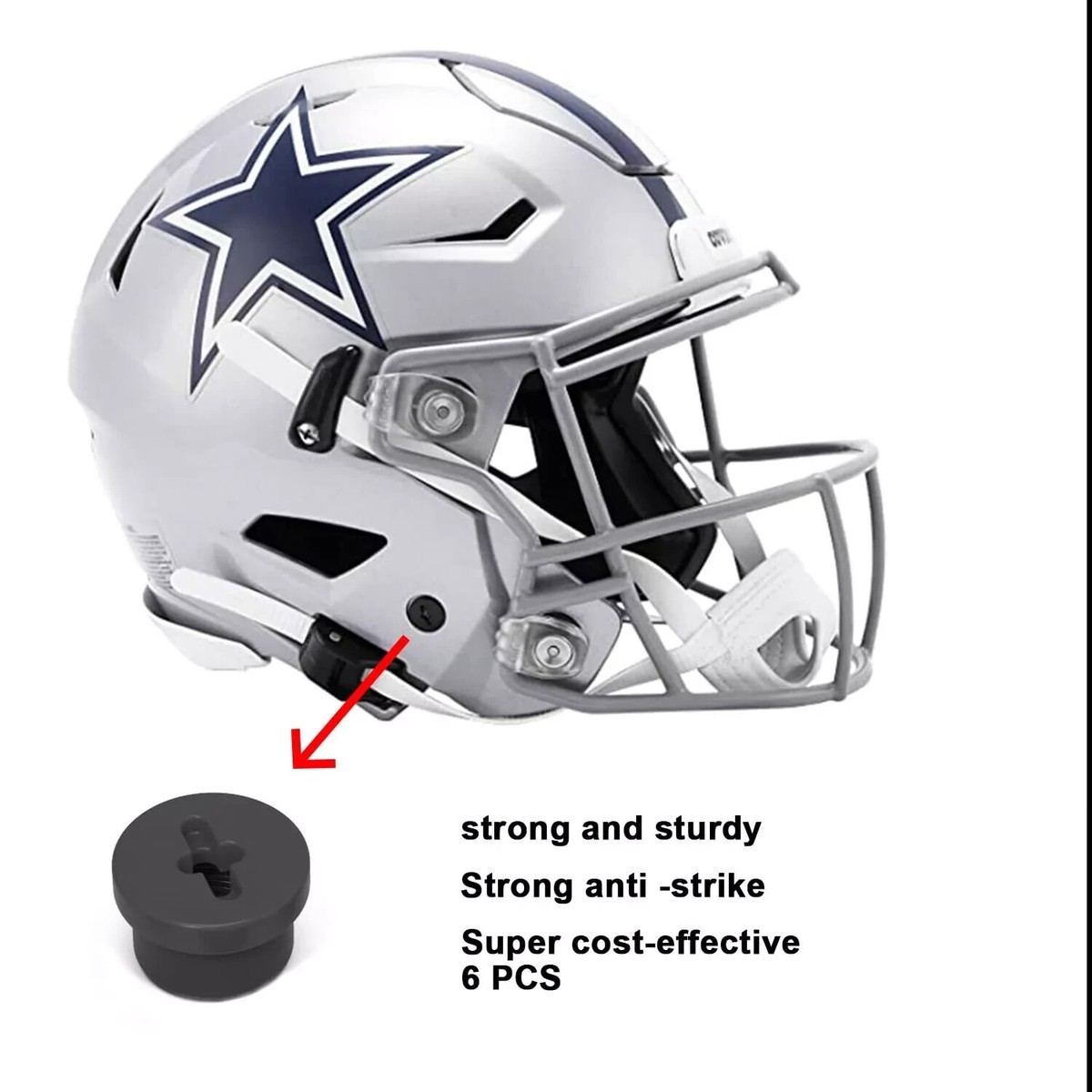 Riddell Speedflex Helmet Parts 10-Pack Bladder Valve Screws For