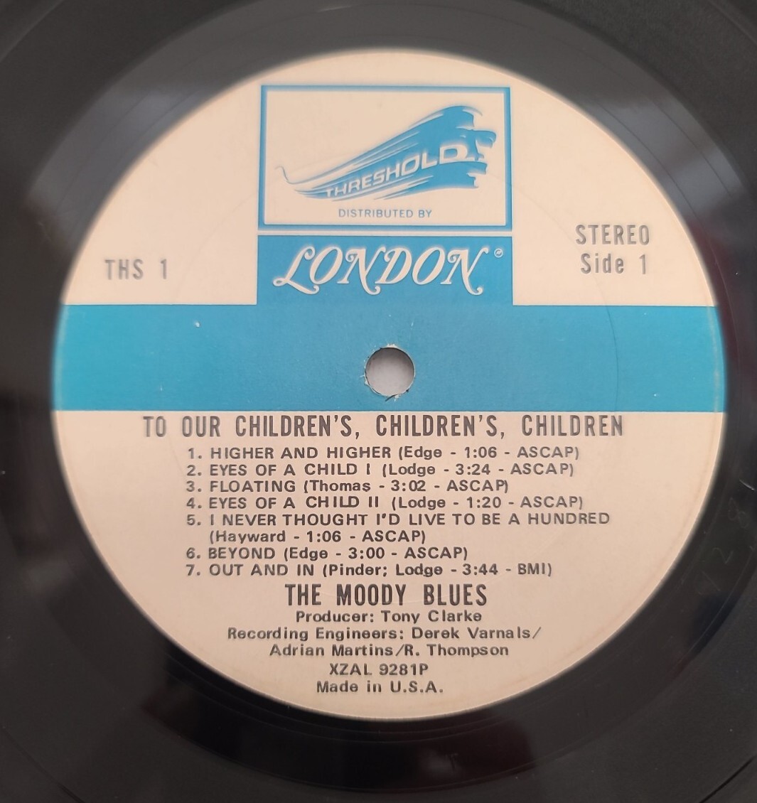 The Moody Blues TO OUR CHILDREN 1969 Vintage 60s Record LP London