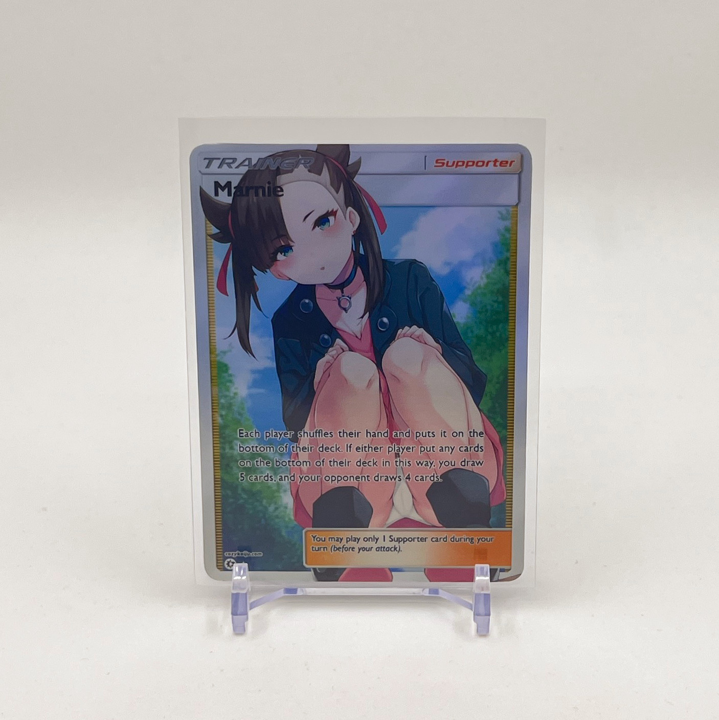 Marnie Full Art Goddess Story Pokemon Waifu Trading Card Holofoil