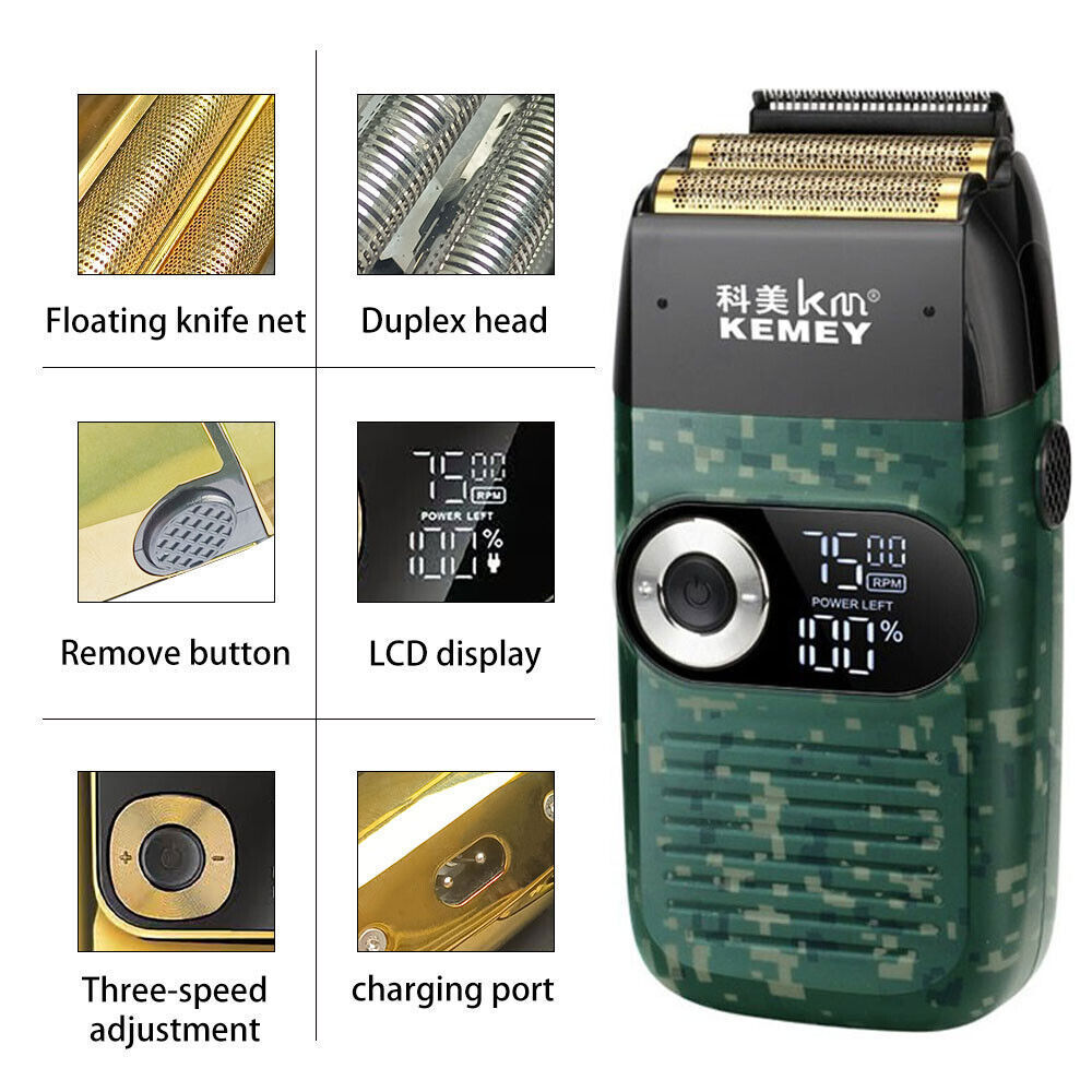 Men's USB Electric Shaver Trimmer Wet & Dry Razor Rechargeable Shaving ...