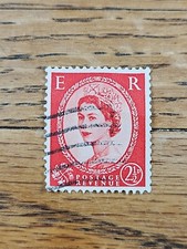 Great Britain Stamp Queen Elizabeth II 2 1/2d Used Red