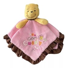 Disney Baby Winnie The Pooh Lovey Plush Security Blanket Cute  Cuddly 14"x14.5"