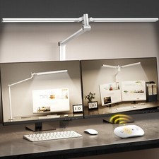 LED Desk Lamp, Double Swing Arm Wide Lighting Area Desk Lamps for Home Office...