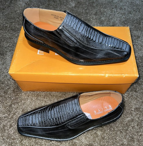 Mocassini eleganti Antonio Cerrelli uomo taglia 10 snake moda slip on scarpa grigio nuovi con scatola! - Foto 2 di 6
