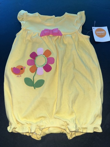 NWT Infants 12-18 mo Gymboree BRAND NEW BABY LITTLE BIRDIE Yellow Bubble ROMPER - Picture 2 of 3