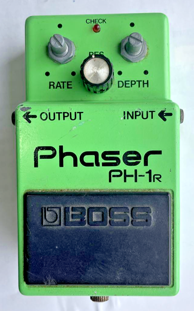 ギター BOSS PH-1R (1981) Phaser BOSS PH-1R Phaser Made in Japan 1981 Black Label ACA Vintage