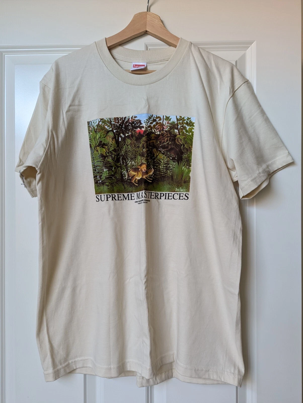 T shirt Supreme Masterpieces marron taille moyenne logo graphique neuf SS 2020 boîte logo