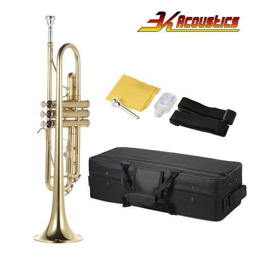 Bb-Trompete Jazztrompete Messing 3K-180S-21G Blasinstrument Koffer Mundstück - Bild 6 von 7