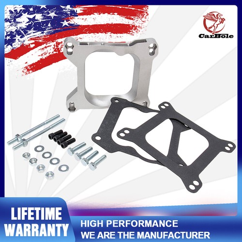Carburetor Adapter 4bbl Carb Quadrajet Manifold to Edelbrock Demon