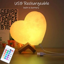 15cm LED Mond Lampe 3D Nachtlicht Moon Light Touch Sensor Kinder Nachtlampe USB