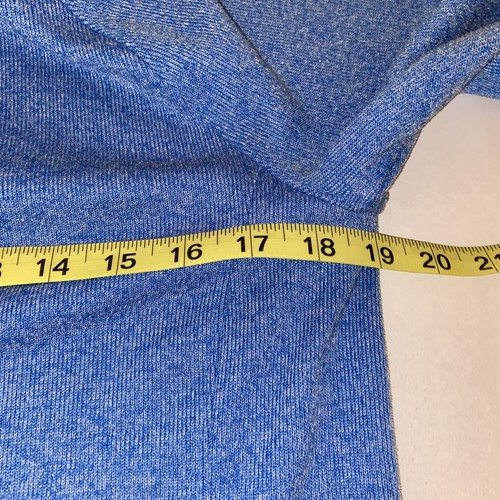 Under Armour Boys Size XL Solid Blue 1/4 Button Loose Sweater Pullover Logo - Picture 6 of 7