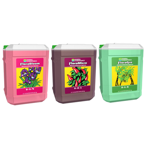 General Hydroponics Flora Series FloraGro FloraMicro FloraBloom 6 Gal