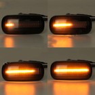 2x LED SEITENBLINKER BLINKER SCHWARZ SMOKE FÜR AUDI A3 8P A4 B6 B7 8E A6 4F DHL