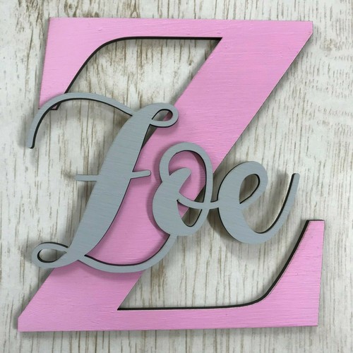 *ANY NAME & COLOUR* Personalised painted wooden letter with script name - Picture 6 of 8
