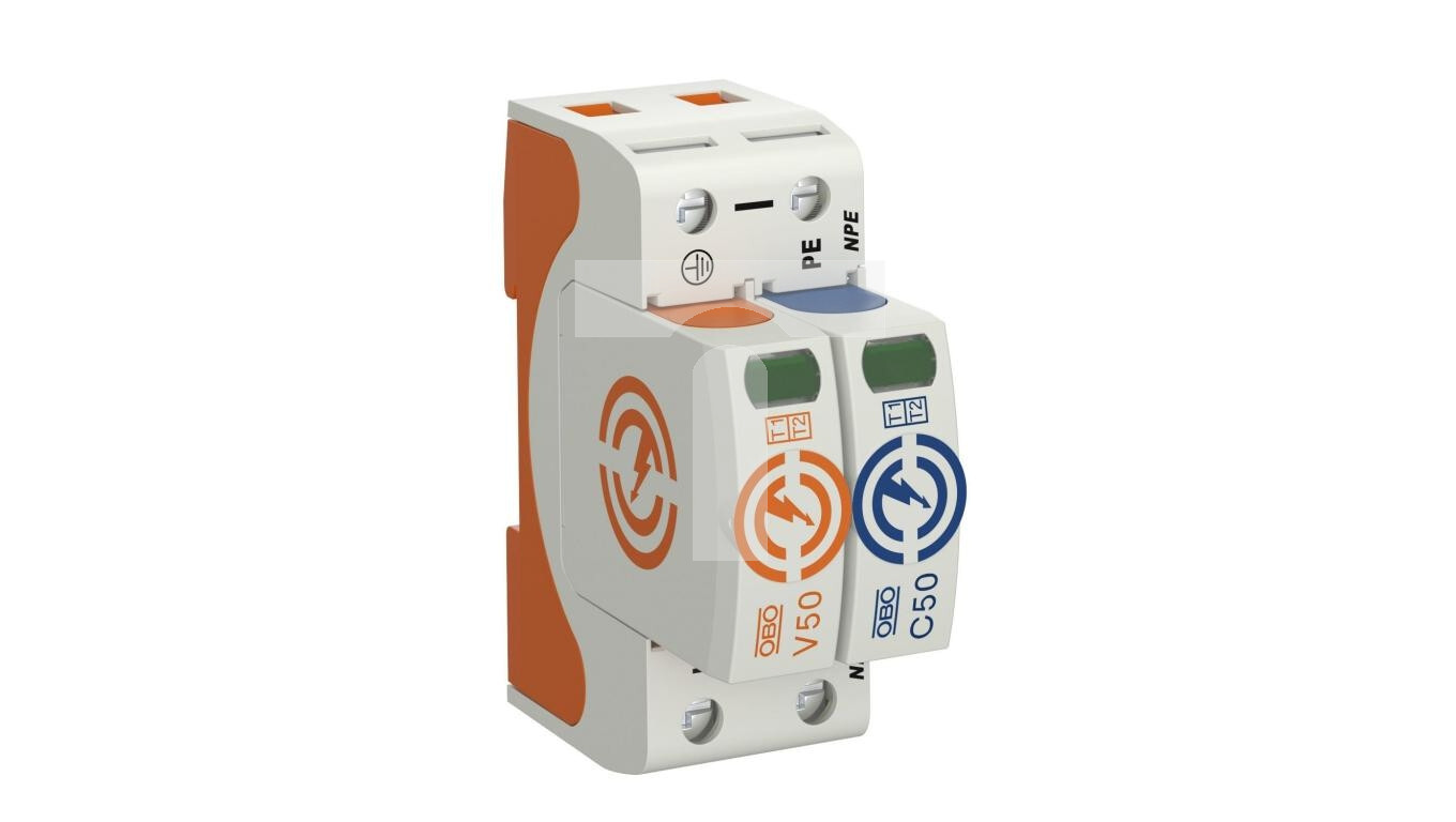 Surge arrester B+C Type 1+2 1P+N 12.5kA 280V V50-1+NPE-280 5093522 /T2UK