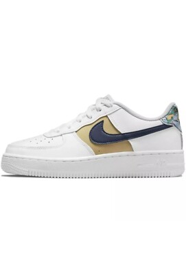 NIKE AIR FORCE 1 LOW  LV8 GS WHITE-BLUE (GS) SZ 6.5Y-WOMENS SZ 8 [DM3089-100]