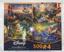 Ceaco Thomas Kinkade 4 in 1 Multi Pack Disney Puzzles 500 Piece