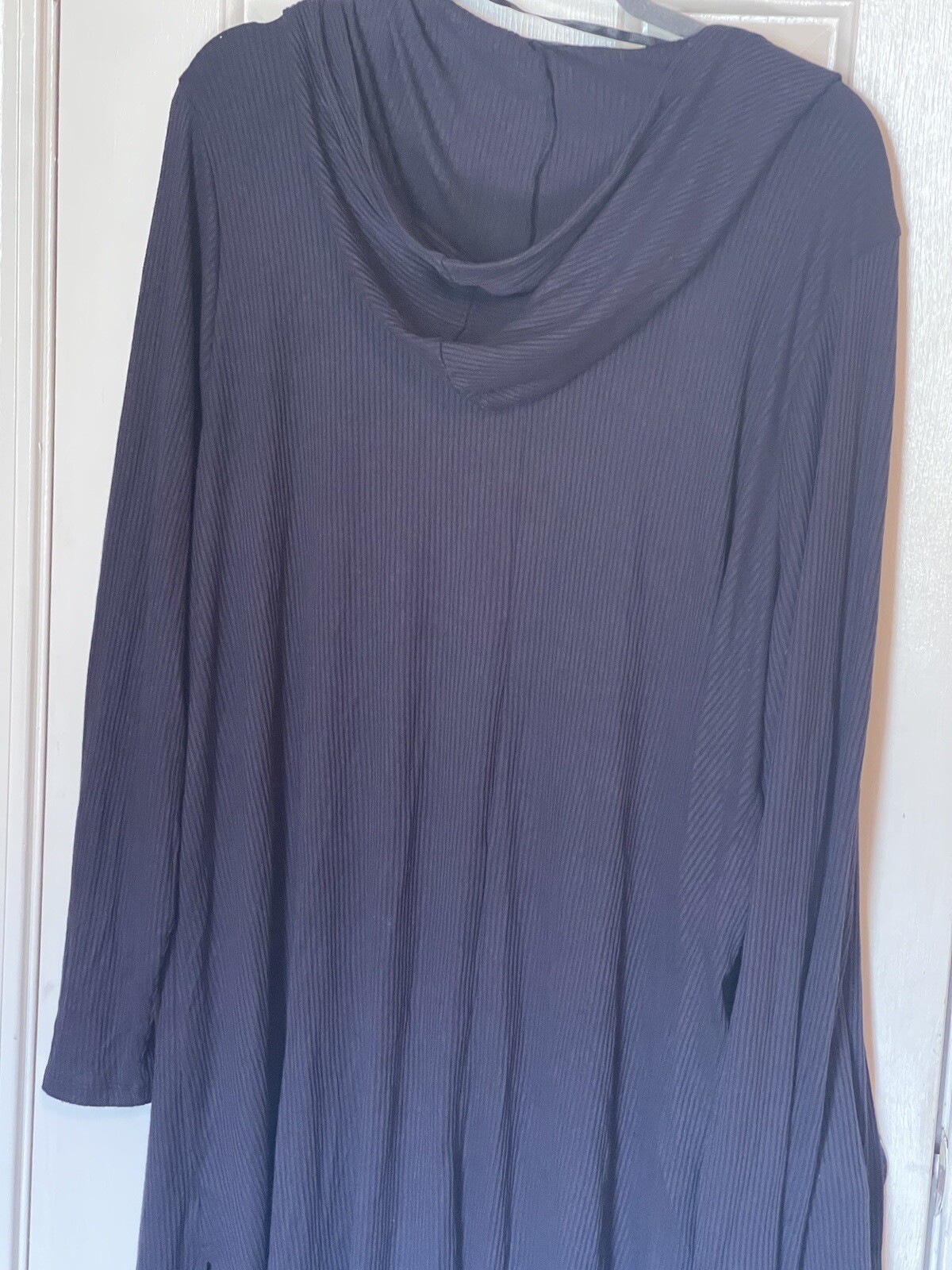Lane Bryant Navy Hooded Ribbed Duster Size 26/28