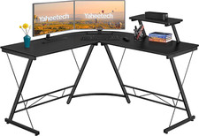 Scrivania per Computer ad Angolo a Forma di L Tavolo Angolare Porta PC Postazion