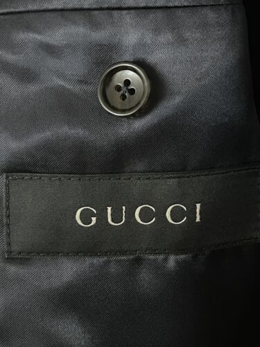 $3900 Gucci Men’s 100% Wool Overcoat Black Size US40 IT50 - Picture 2 of 5
