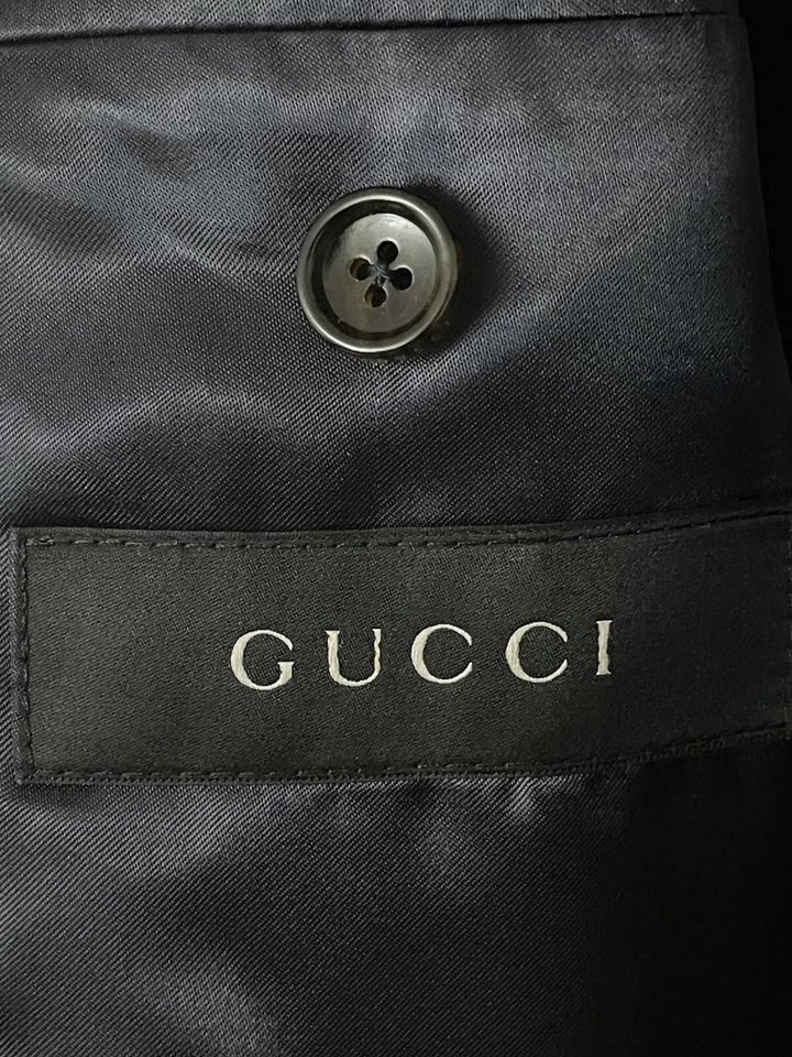 $3900 Gucci Men’s 100% Wool Overcoat Black Size US40 IT50 - Image 2 of 4