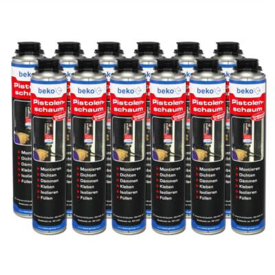 beko 1K Pistolenschaum 750ml - Polyurethan Montageschaum 1 - 12 Stk Bauschaum B2