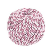 Twine Packing String Wrapping Cotton Twine 75M Pink and White Rope
