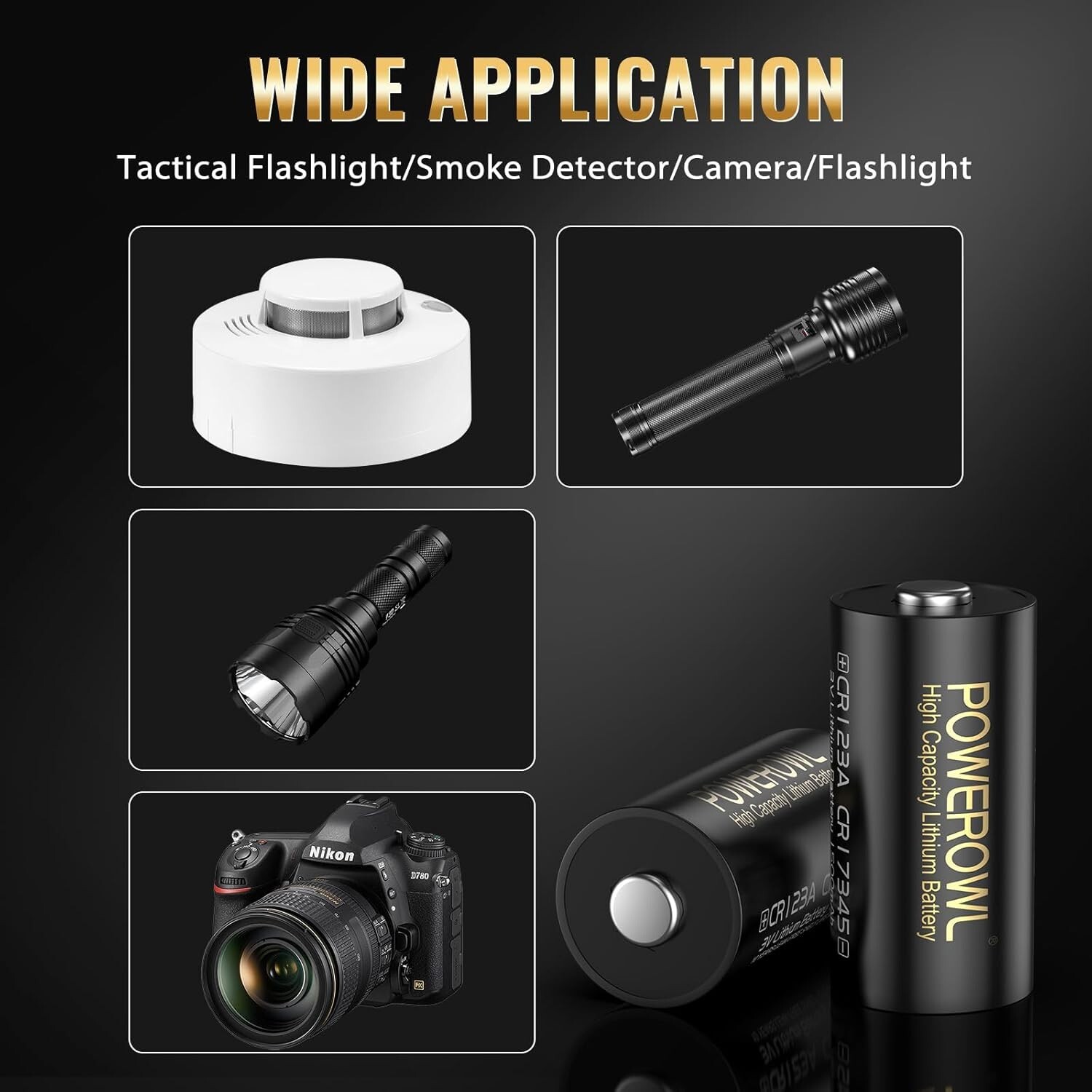 Durable 6-Pack CR123A Lithium Batteries - Extended Shelf Life & Versatile Use