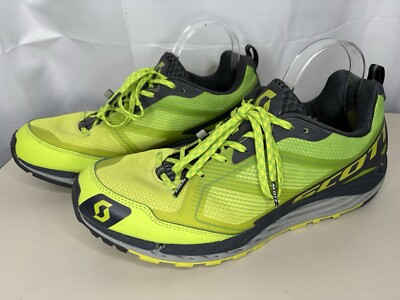 Scott Ultra Carbon RC Trail Running Shoes Men's Sz 12.5 Neon Comfort Rugged EUC