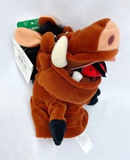 Disney Lion King Hand Puppet Pumbaa 10  Suffed Animal Plush Warthog Ladybug