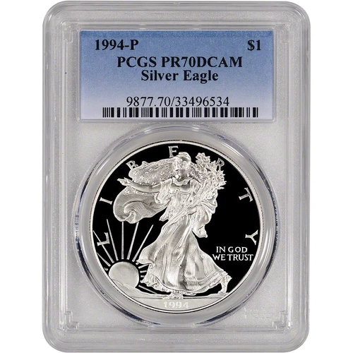 1994-P American Proof Silver Eagle Coin PCGS PR70 DCAM
