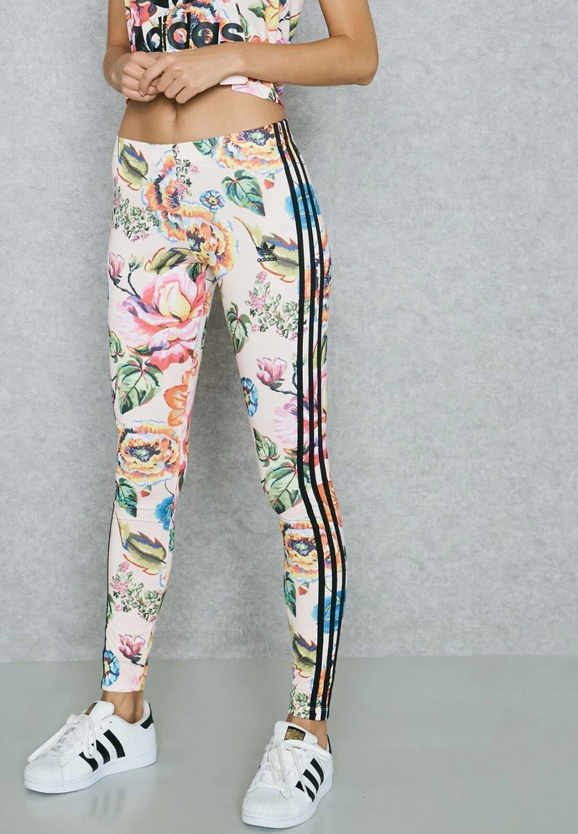 Adidas Originals x Farm Floralita Leggings Floral Rose Black BR5116 M | eBay