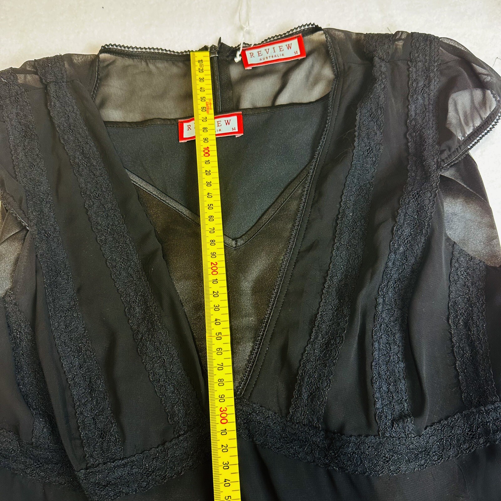 Review Australia Womens Black Dress Size 14 eBay