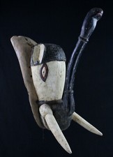 African Tribal Art - Imposing Bwa Elephant Mask - 60 Cms