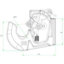 Ressort De Bras Inférieur Pour Tracteur / Distanciale / Reggibraccio - Ama, Longueur 520-720mm