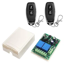 AC 110V 120V 220V Wireless RF Remote Control Relay Switch Universal 2-Ch Receive