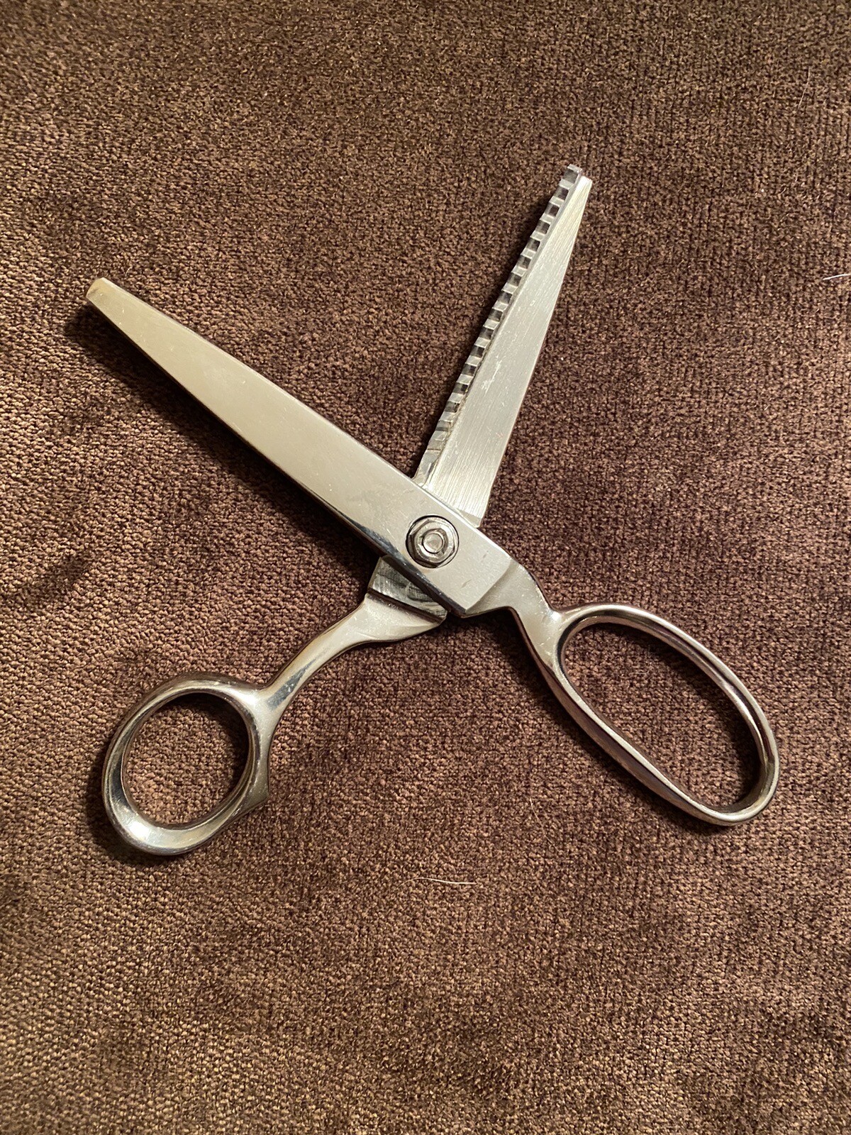 Vtg Hoffritz Heavy Duty Pinking Shears Made in Italy 8 1/4” zig zag