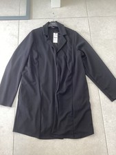 Yours Clothing NEW Women's Black Boyfriend Blazer Smart Long Jacket Size 18