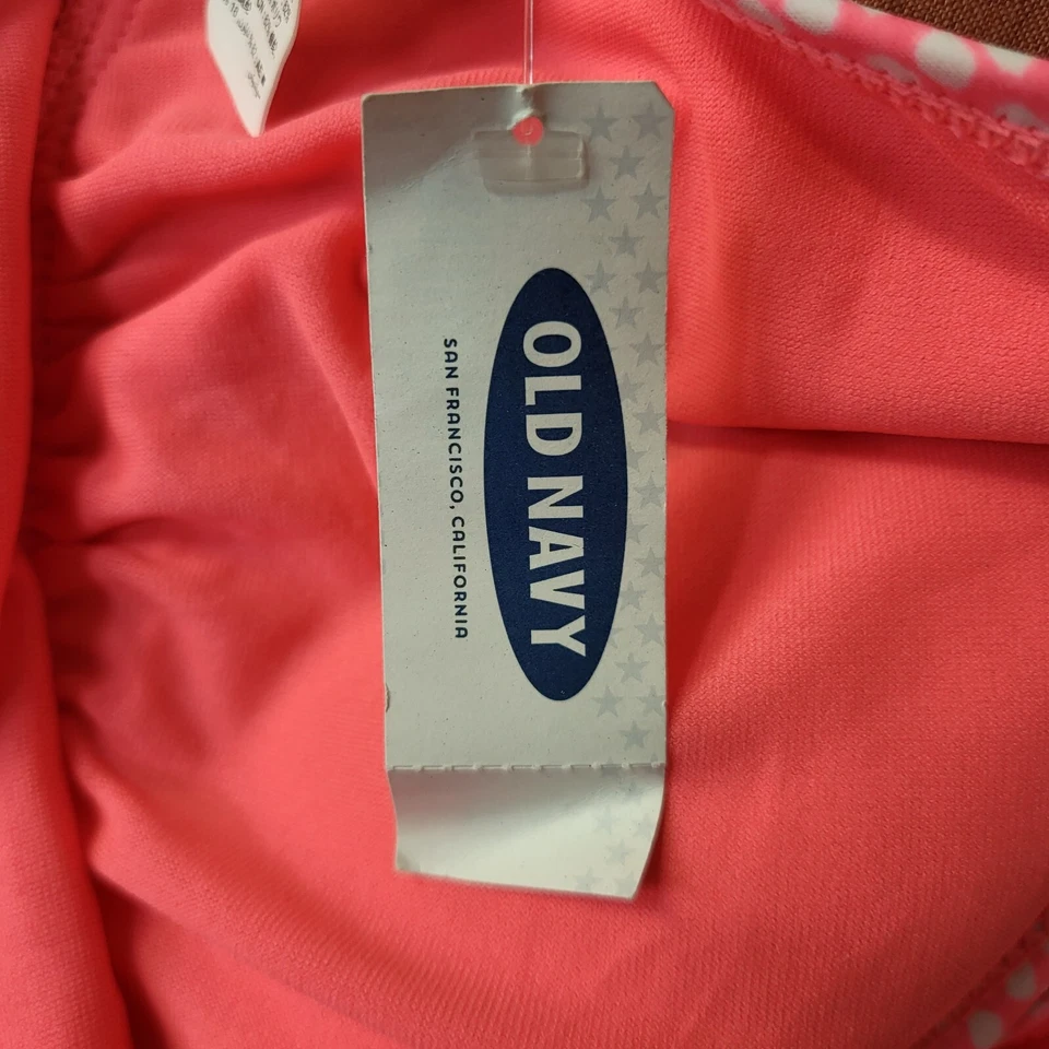 Traje de baño Old Navy para mujer 2XL rosa a lunares una pieza espalda abierta nuevo con etiquetas Foto 3 de 4