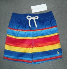 NWT Boy's Polo Ralph Lauren Swimming Shorts Size 18-24M Multi Color 55