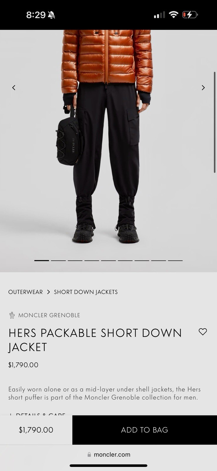 Moncler Hers Packable Short Down Jacket; Size 3 M… - image 18