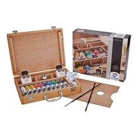 Talens Van Gogh ÖLfarben Basis Set 10 X 40 Ml ÖLfarbe + ZubehöR Im Holzkoffer