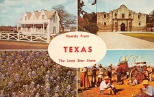 Howdy From TEXAS The Lone Star State Postcard 5074